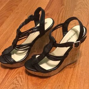 Wild Diva Shoes - Black wedges Wild Diva Shoes - Black wedges